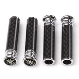 4pcs/set Yamaha Logo Carbon Fiber Car Door Bolt Lock Pins Gate Lock Screws
