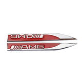 2pcs Mercedes Benz AMG Logo Metal Car Side Fender Sticker Emblem Badge Decal Decoration