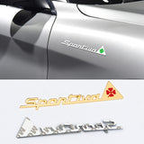 Alfa Romeo Sportiva Clover Logo Metal Car Side Body Sticker Decal Emblem Badge