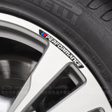 4pcs/set 9cm BMW Performance Aluminum Alloy Car Wheel Rim Tyre Sticker