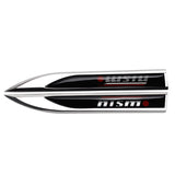 2pcs Nissan Nismo Logo Metal Car Sider Fender Sticker Emblem Badge
