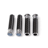 4pcs/set Volvo Logo Carbon Fiber Car Door Bolt Lock Pins Gate Lock Screws