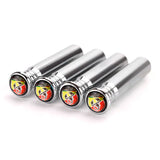 4pcs/set Abarth Logo Car Door Bolt Lock Pins Gate Lock Screws