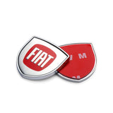 2pcs 39x39mm Fiat Shield Metal Car Window Sticker Emblem Badge Decal