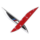2pcs BMW M Power Alpina Logo Metal Car Sider Fender Sticker Emblem Badge