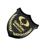 Ssang Yong Metal Carbon Fiber Car Rear Sticker Shield Trunk Emblem Badge Decal