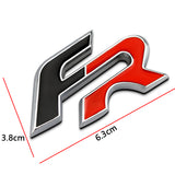 SEAT FR Logo Metal Car Front Hood Grille Emblem Bagde Rear Sticker Decal