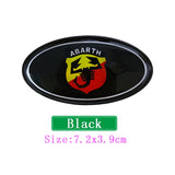 Abarth Elliptical Metal Car Window Sticker Emblem Badge Decal