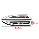 2pcs Toyota TRD Logo Metal Car Side Fender Emblem Sticker Decal