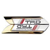 2pcs Toyota TRD Logo Metal Car Side Sticker Emblem Badge Decal Auto Body Decoration