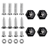4pcs/set Maserati Logo Stainless Steel Car License Plate Bolts