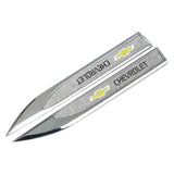 2pcs Chevrolet Logo Metal Car Side Fender Sticker Emblem Badge