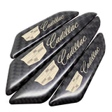 4pcs/set Cadillac Carbon Fiber Car Door Anti-Scratch Sticker Door Side Protection Bumper Strips