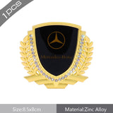 Mercedes Benz Metal Car Rear Sticker Auto Window Carbon Fiber Shield Emblem Badge Decal