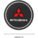 2PCS Mitsubishi Diamond Car Water Coaster Cup Mat