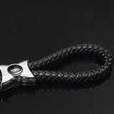 Lincoln Logo Braided Rope Car Keychain Keyring