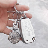 Audi Car Logo Diamond Metal Keychain