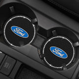 2PCS Ford Mustang Diamond Car Water Coaster Cup Mat