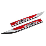 2pcs/set MINI Cooper JCW Metal Car Fender Side Sticker Emblem Badge Decal