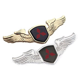 Mitsubishi Angle Wings Metal Car Front Hood Bonnet Sticker Emblem Badge