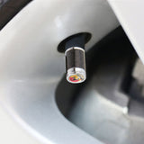4pcs/set Abarth Logo Carbon Fiber Car Air Valve Stem Cap Auto Tyre Valve Covers
