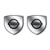 2pcs 39x39mm Nissan Nismo Shield Metal Car Window Sticker Emblem Badge Decal