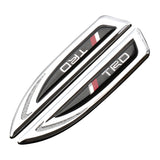 2pcs Toyota TRD Logo Metal Car Side Fender Emblem Sticker Decal