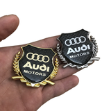 Audi Metal Carbon Fiber Car Rear Sticker Shield Trunk Emblem Badge Decal