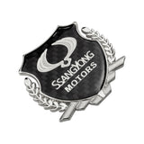 Ssang Yong Metal Carbon Fiber Car Rear Sticker Shield Trunk Emblem Badge Decal