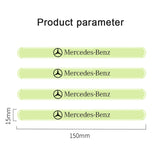 4pcs Mercedes Benz AMG Luminous Car Door Bumper Strip Anti-collision Protection Sticker