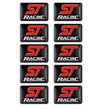 10pcs Ford ST Racing Wolf Epoxy Car Armrest Button Sticker
