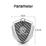 VW Shield Carbon Fiber Car Side Window Sticker Emblem Badge Decal
