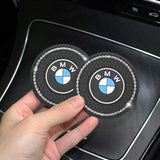 2PCS BMW M Power Diamond Car Water Coaster Cup Mat