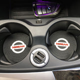2pcs/set Nissan Logo PVC Waterproof Car Water Coaster