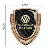 VW Metal Carbon Fiber Shield Car Rear Sticker Auto Window Emblem Badge Decal