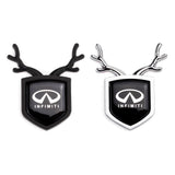 Infiniti ABS Deer Car Rear Sticker Shield Trunk Emblem Badge Decal