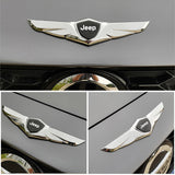 Jeep Metal Wings Car Front Hood Sticker Emblem Badge Decal