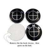 4pcs 56mm BMW M Power Alpina AC Hamann Hartge Car Wheel Center Hub Cap Sticker Decal