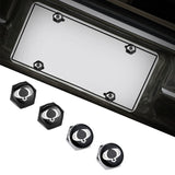 4pcs/set Ssang Yong Logo Stainless Steel Car License Plate Bolts