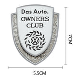 VW Metal Shield Car Rear Sticker Auto Window Emblem Badge Decal