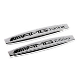 2pcs Mercedes Benz AMG Brabus Lorinser Elegance Avantgarde Logo Metal Car Fender Side Badge Decal Rear Emblem Sticker