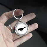 Ford Mustang Logo Diamond Keychain Metal Keyring