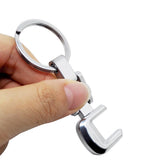 Mercedes Benz Letter A B C E G R S GL ML SL Metal Car Keychain Key Ring Holder