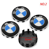 4PCS 56mm 60mm 68mm BMW Logo X1 X3 X5 X6 1 2 5 7 Series Car Center Wheel Cover Hub Decal Badge