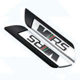 2pcs Skoda VRS Logo Metal Car Side Sticker Emblem Badge Decal Auto Body Decoration