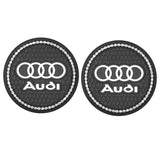 2PCS Audi Sline Diamond Car Water Coaster Cup Mat