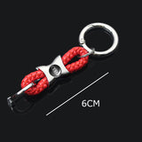 Audi Logo Braided Rope Car Keychain Keyring