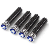 4pcs/set Peugeot Logo Carbon Fiber Car Door Bolt Lock Pins Gate Lock Screws