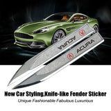 2pcs Acura Logo Metal Car Side Fender Sticker Emblem Badge
