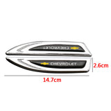 2pcs Chevrolet Metal Car Side Fender Emblem Sticker Decal